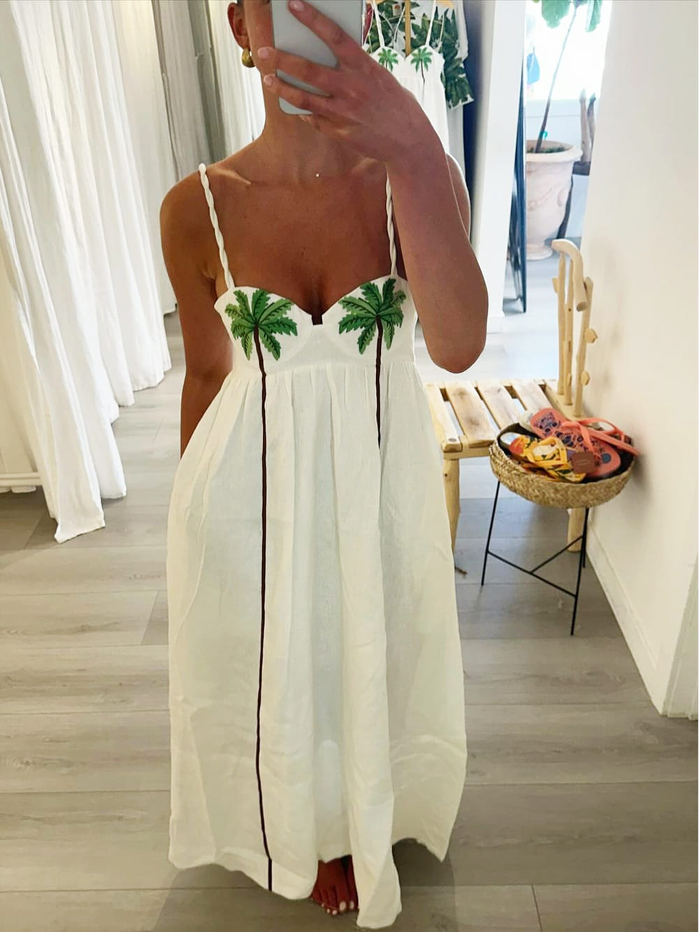 Joan - Pretty Palm Maxi Dress