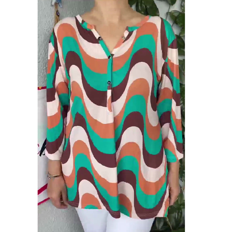 Isavelisse - Dames Zomer T-Shirt met Korte Mouwen en Print