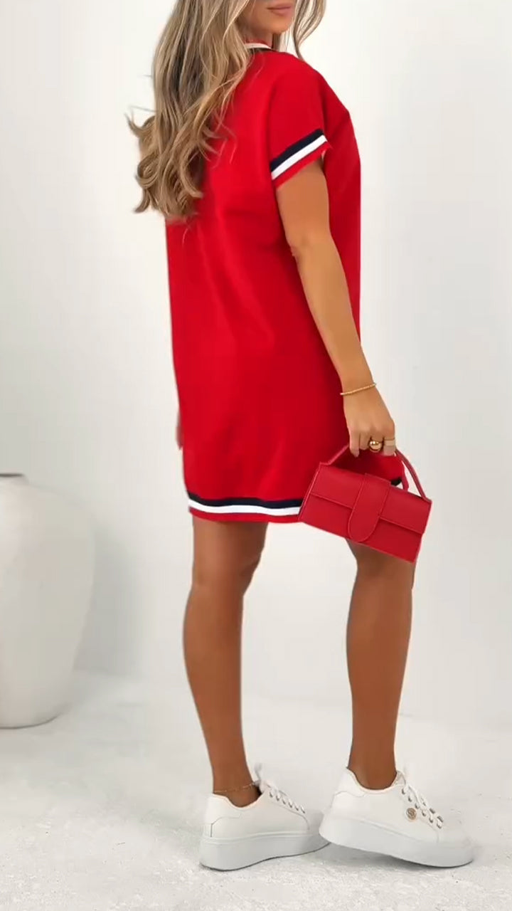 Daelora - Casual zomerjurk met contrasterende randen