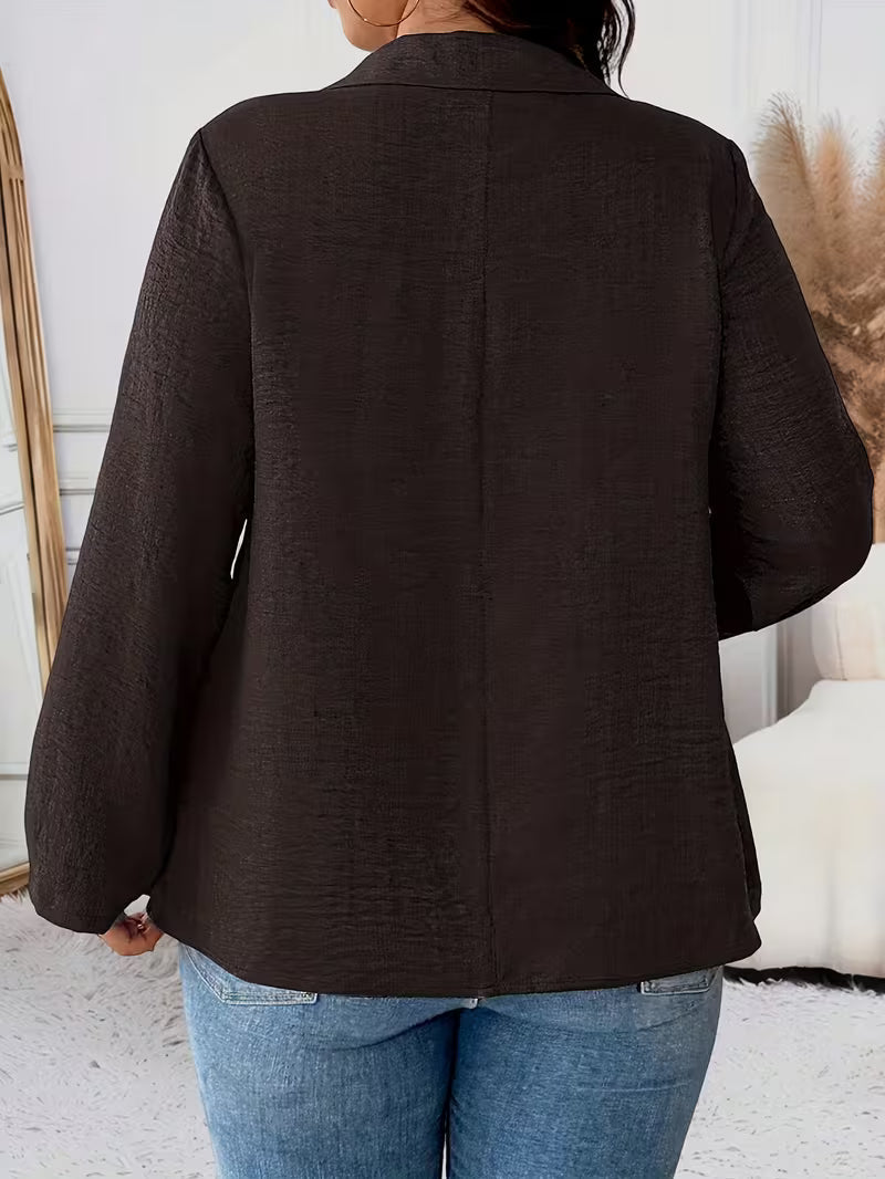 Elmyra - Elegante Knopfloze Fluid Chemise