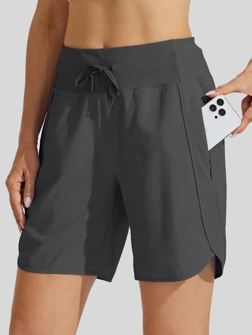 Tyrelle - Dames sportshort met hoge taille en trekkoord