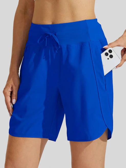 Tyrelle - Dames sportshort met hoge taille en trekkoord