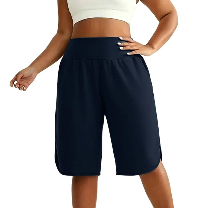 Graciela - Korte dames shorts met hoge taille en knielengte