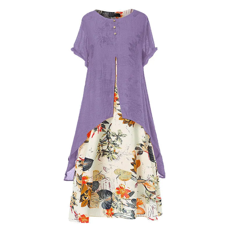 Katelijne - Vrouwen jurk met bloemenprint
