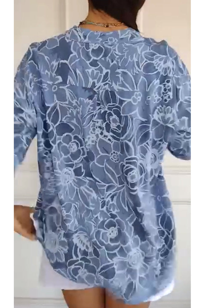Wilhelmina - Damesblouse in florale kant