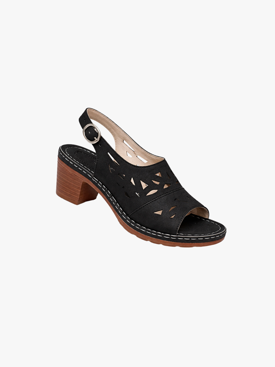 Cirethia - Dames sandalen met comfortabele hak en open ontwerp