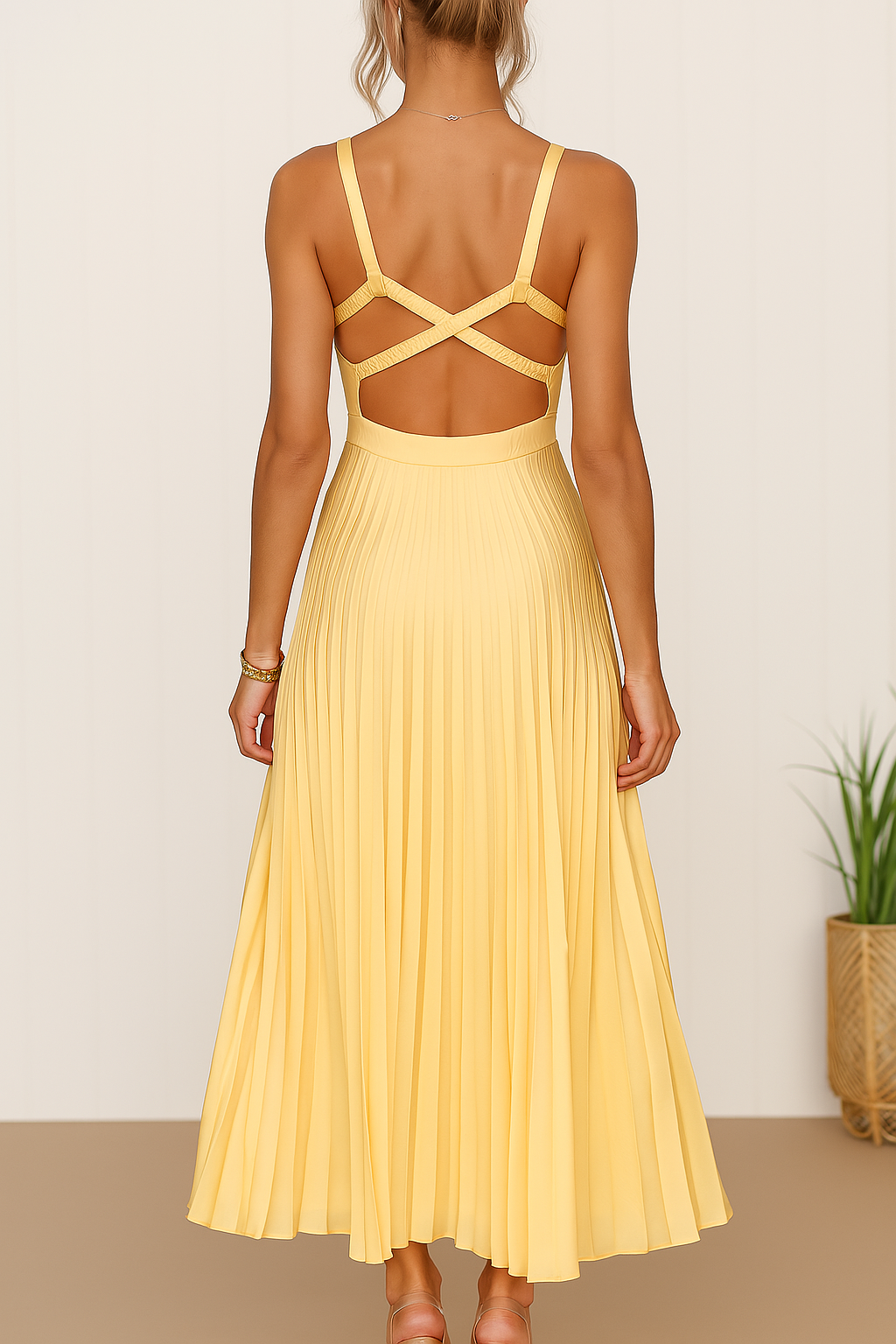 Oria - Elegante Geplooide Jurk