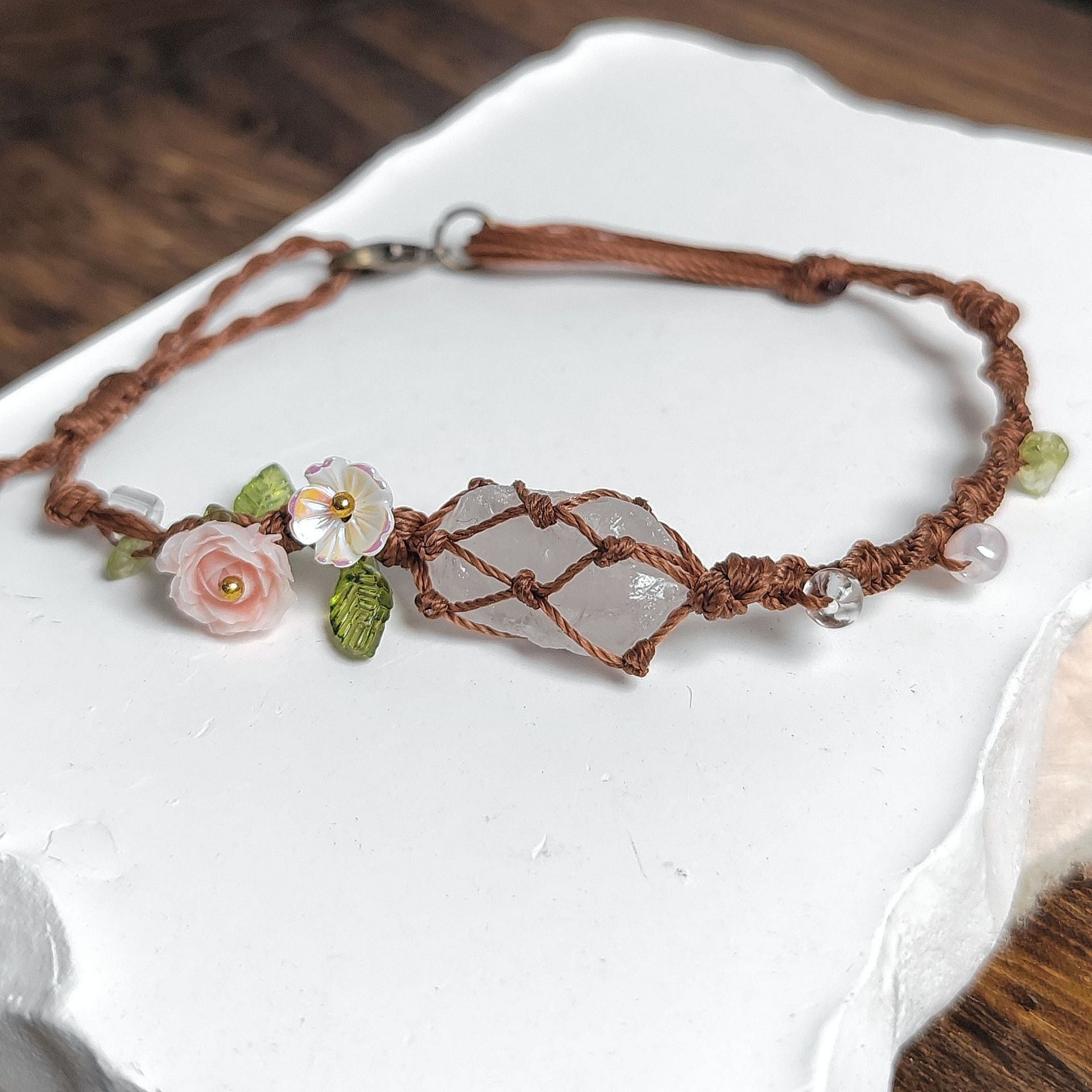 Elyssavine - Boheemse Armband Bloem & Kristal