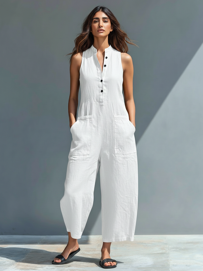 Soraya - Ruime Mouwloze Jumpsuit voor Vrouwen