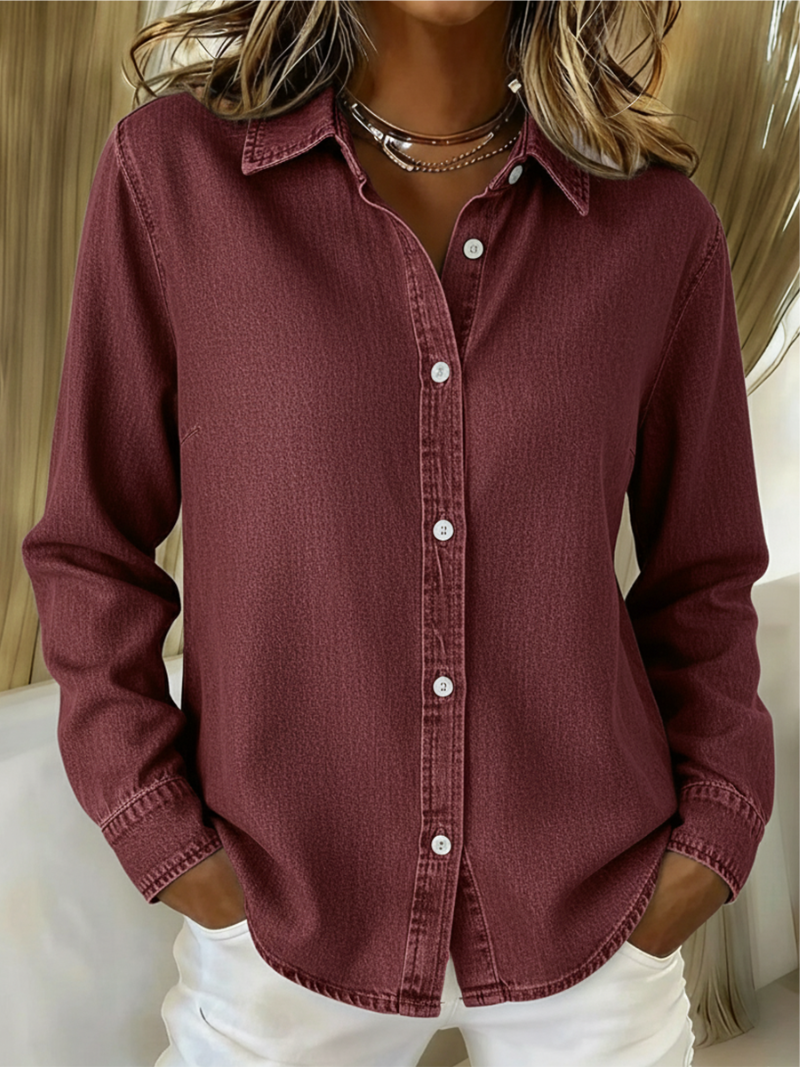 Elirienne – Tijdloze Knopblouse Voor Moeiteloze Elegantie