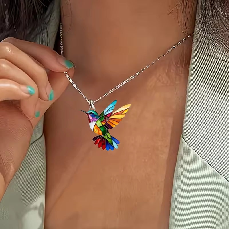 Helirianne - Elegante Hummingbird Ketting en Oorbellen