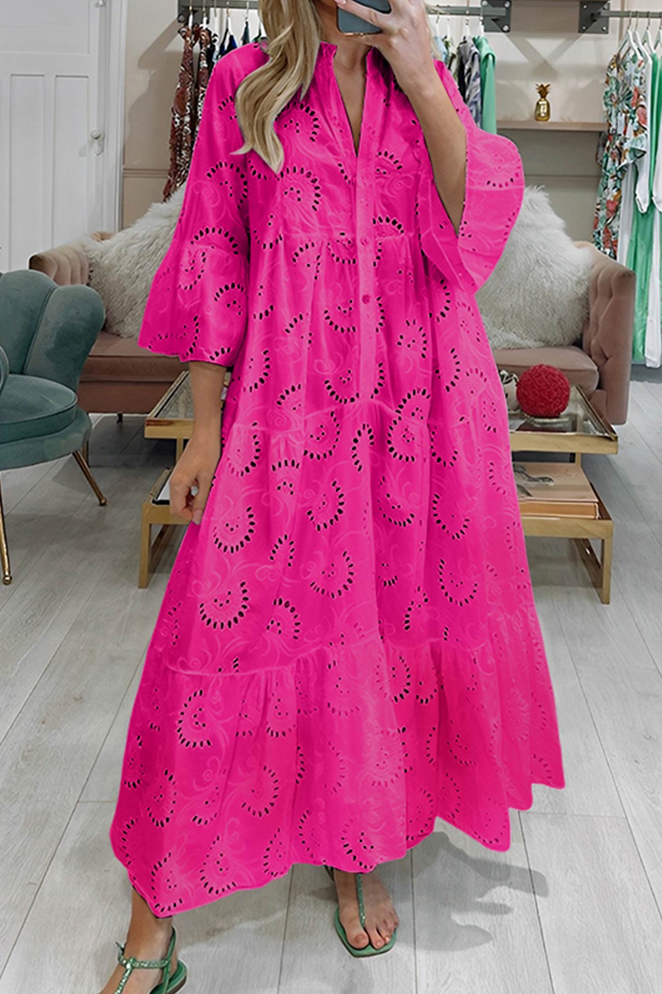 Noa - Katoenen jurk met unieke mouwen