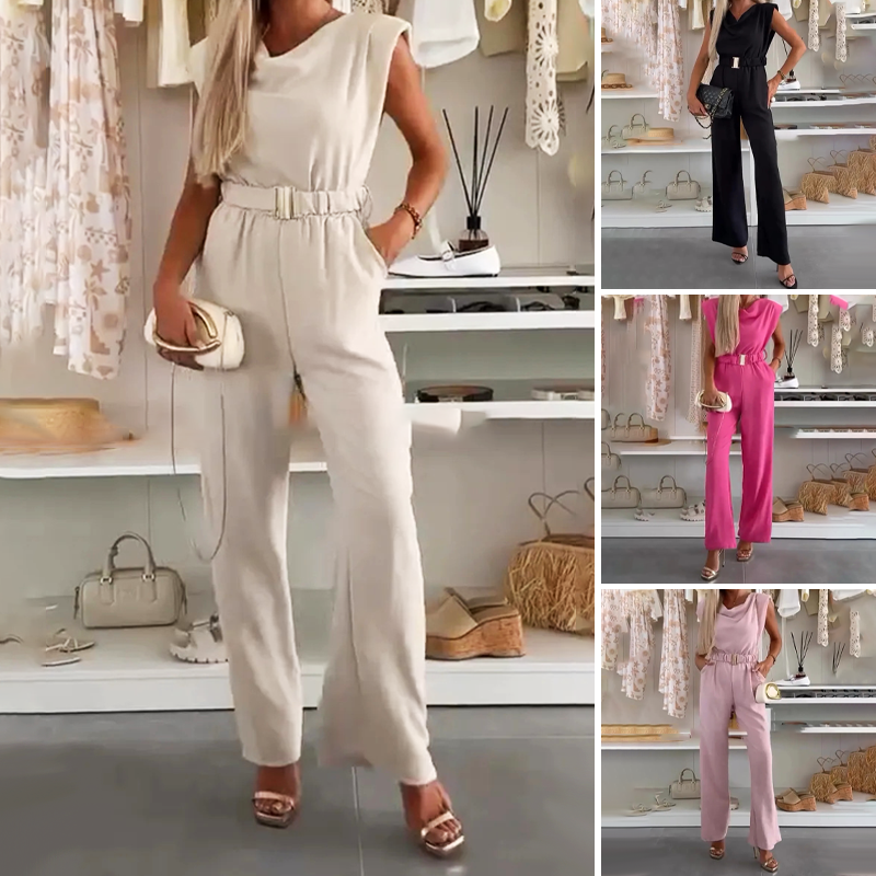 Loxellea - Dames Jumpsuit Vloeiend Met Gedefinieerde Taille Elegante Dagelijks Gebruik