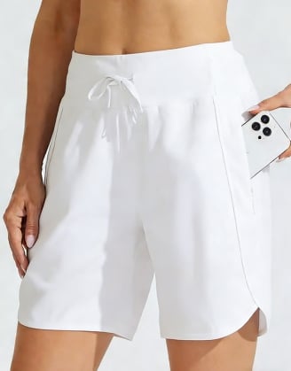 Tyrelle - Dames sportshort met hoge taille en trekkoord
