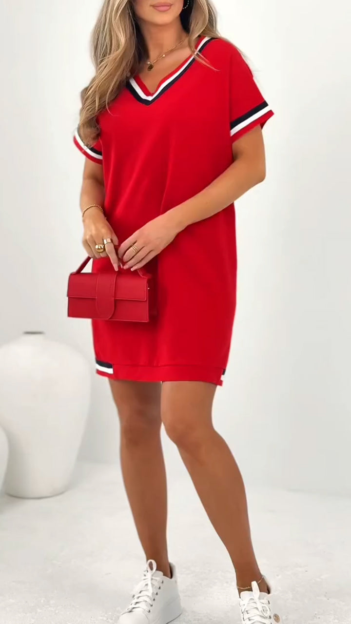 Daelora - Casual zomerjurk met contrasterende randen