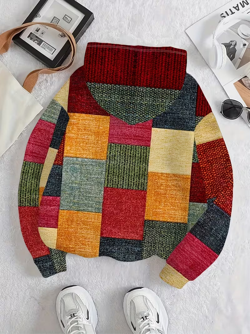 Prysavellessa - Sweat Patchwork Geometrisch Modern