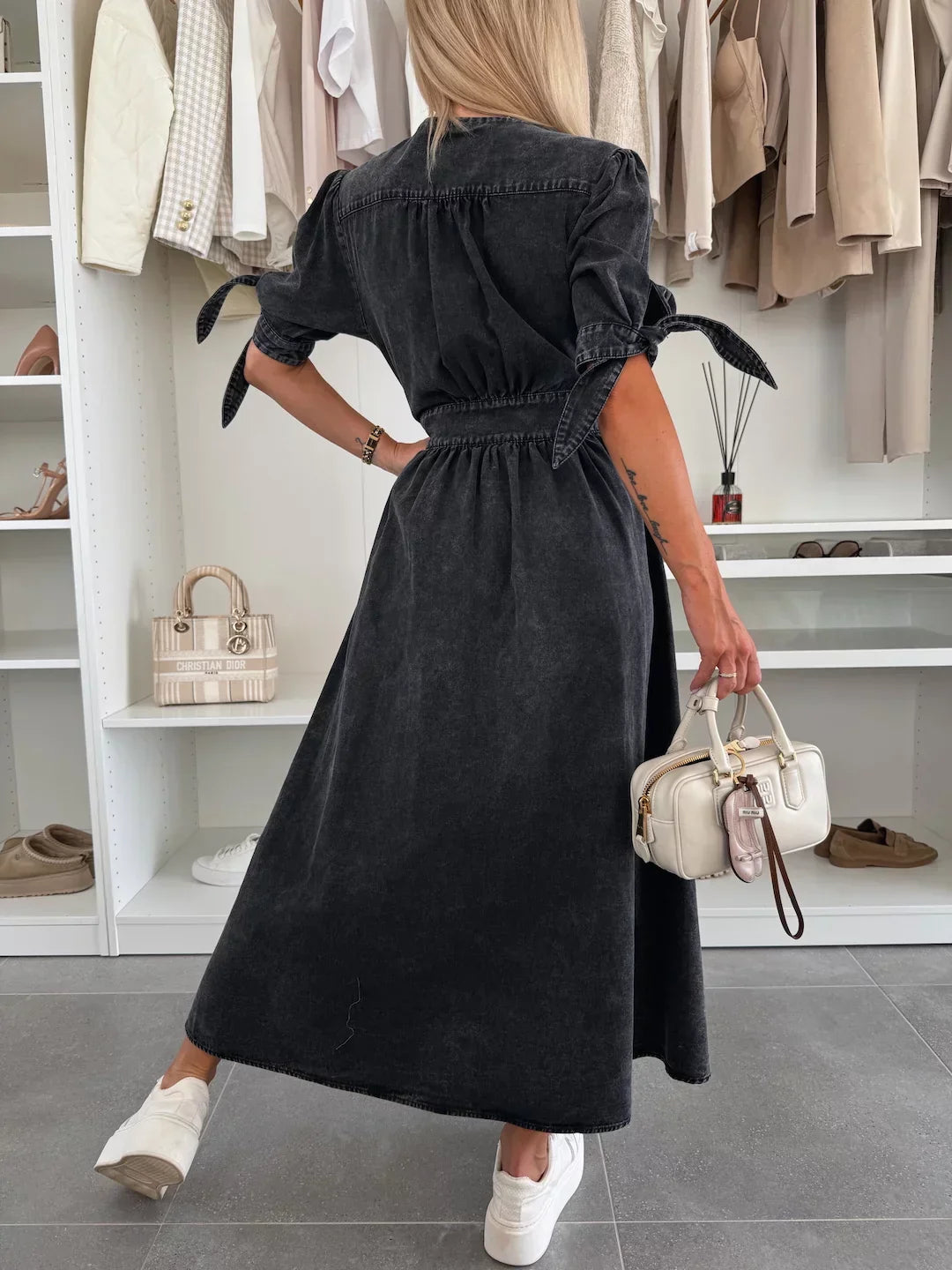 Vera - Stralende denim jurk