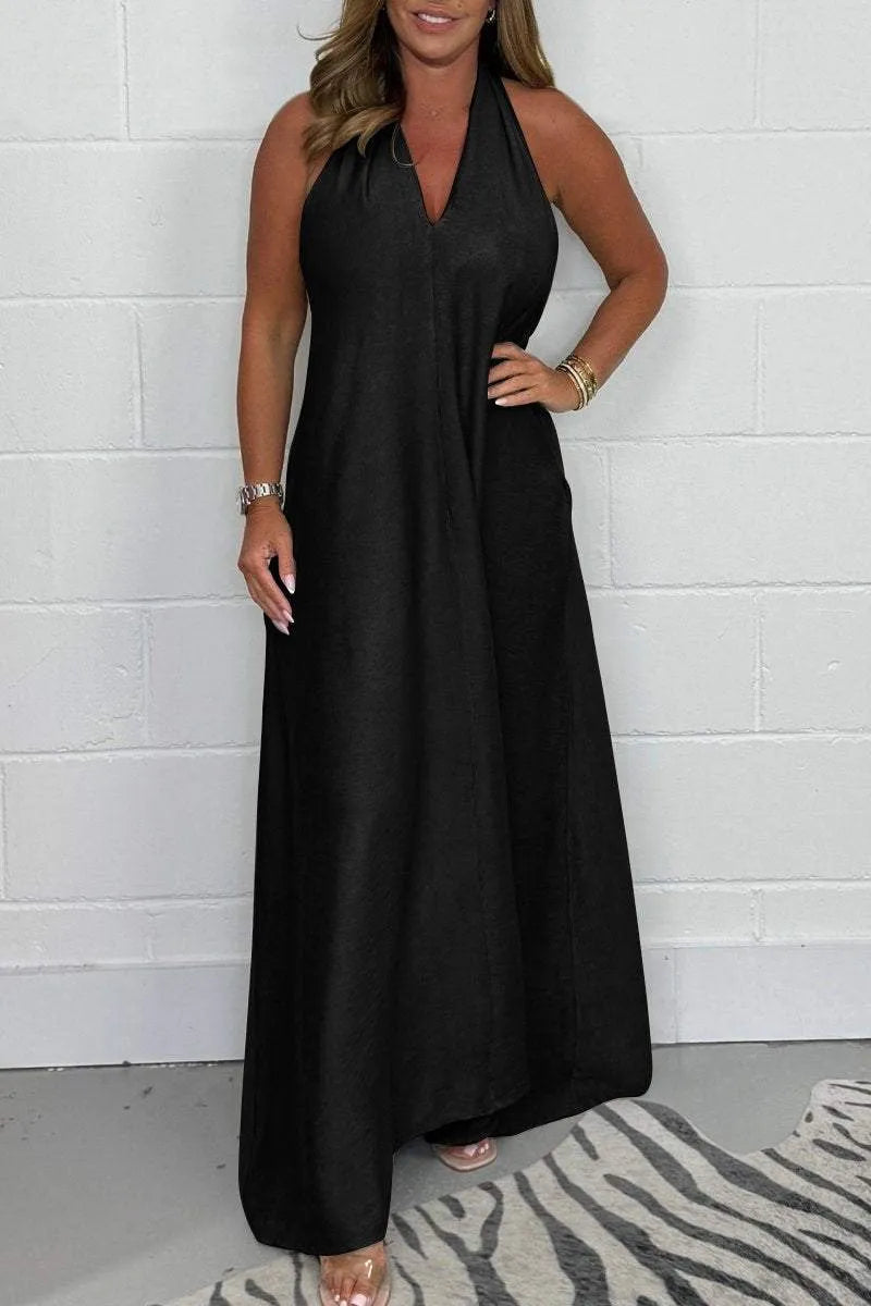 Serafina - Vrouwen Floaty T-Back Maxi Dress