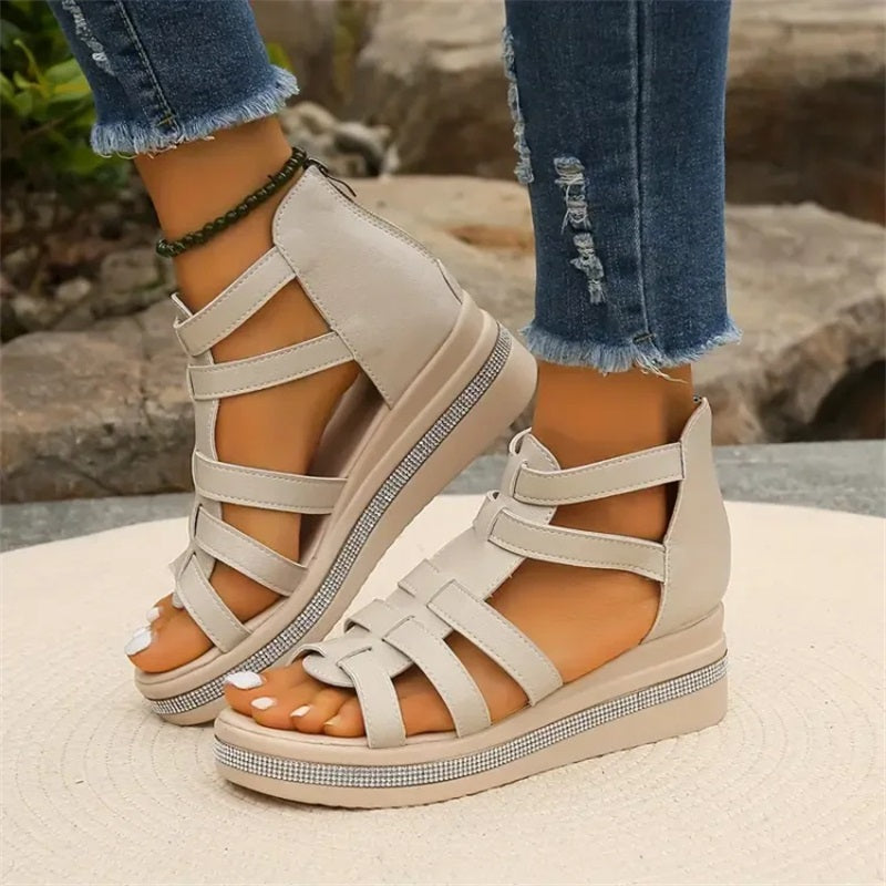 Amira - Strass sleehak sandalen