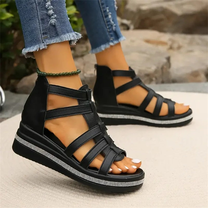 Amira - Strass sleehak sandalen
