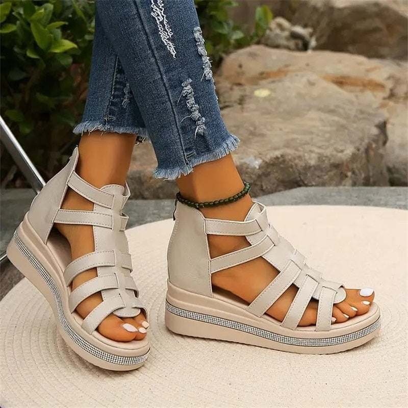 Amira - Strass sleehak sandalen
