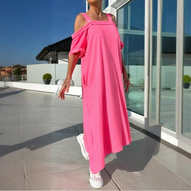 Phaedra - Elegante en Comfortabele Vrouwen Off Shoulder Maxi Dress
