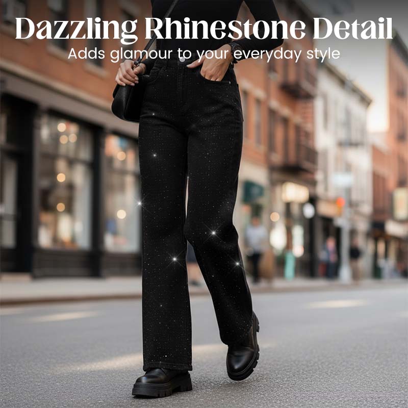 Lunessavelle - Elegante Jeans Voor Vrouwen Met Strass