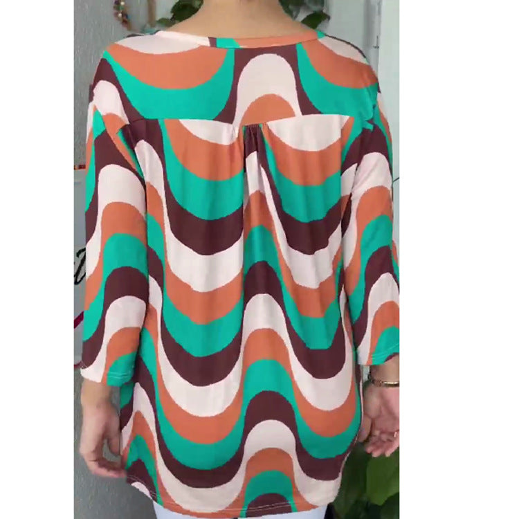 Isavelisse - Dames Zomer T-Shirt met Korte Mouwen en Print