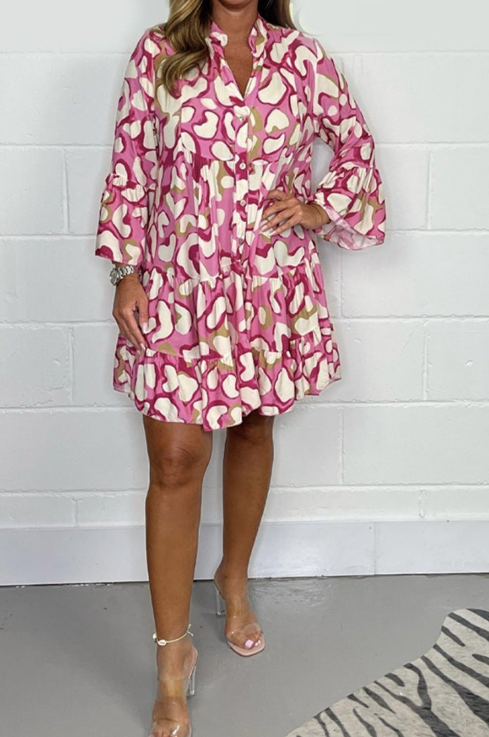 Quentine - Casual jurk met mooie print voor dames