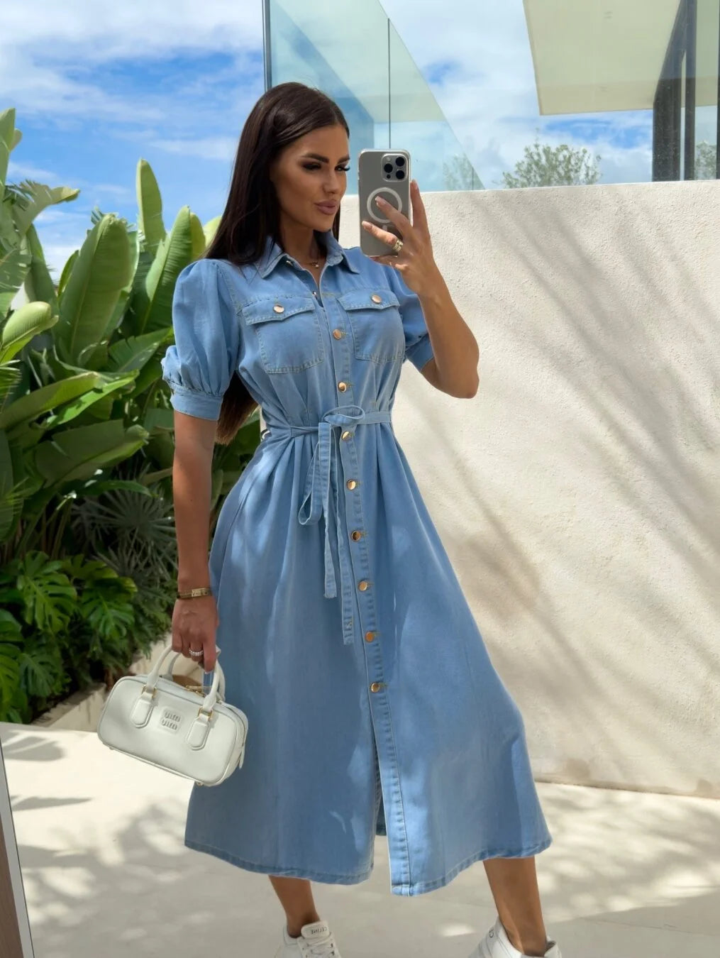Daphne - Sunshine Denim Jurk