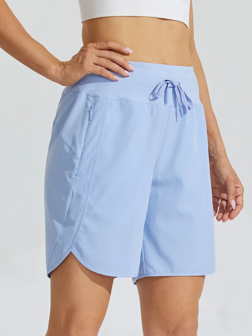 Tyrelle - Dames sportshort met hoge taille en trekkoord