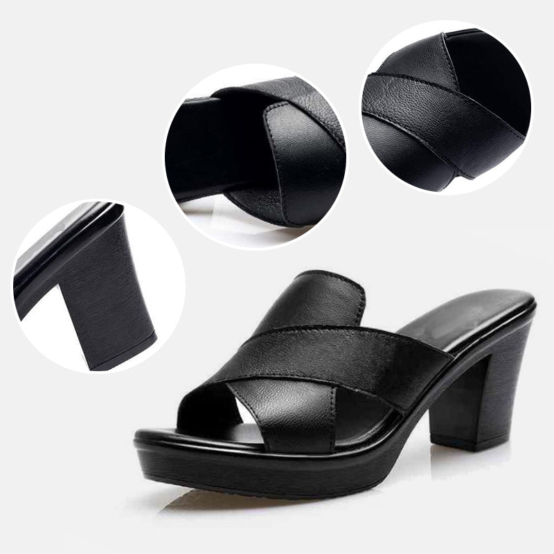 Izyra - Dames Sandalen Comfort Met Dikke Zool Gemiddelde Hak Dagelijkse Stijl