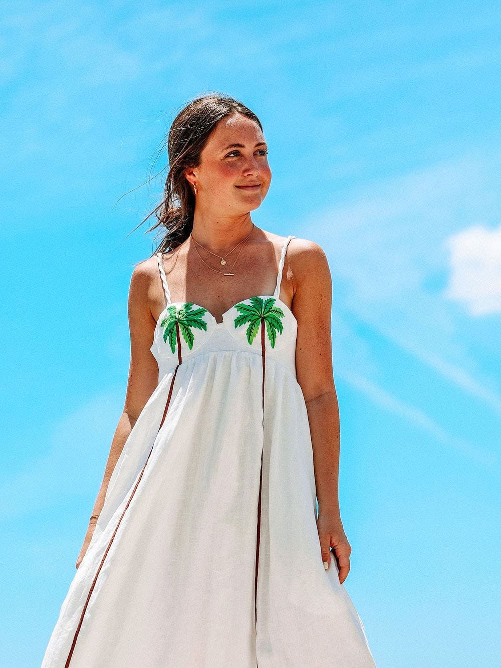 Joan - Pretty Palm Maxi Dress
