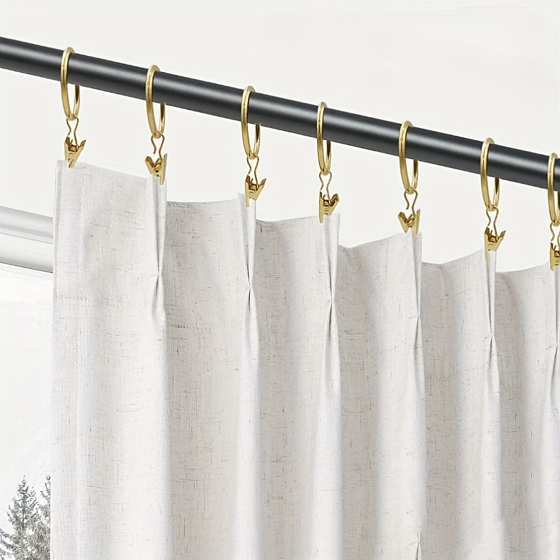 20pcs Curtain Rings with Clips, Drapery Clips with Rings, Roman Loop Curtain Ring Clips, Roman Rod Accessories, Shower Curtain Clips, Hooks, Curtain Ring Hooks, Hardware Accessories