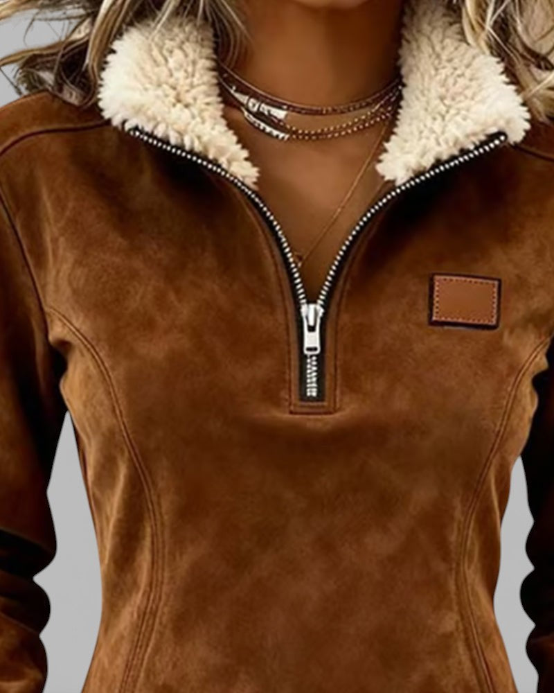 Lunessavora - Asymmetrische Zachte Sweat met Rits