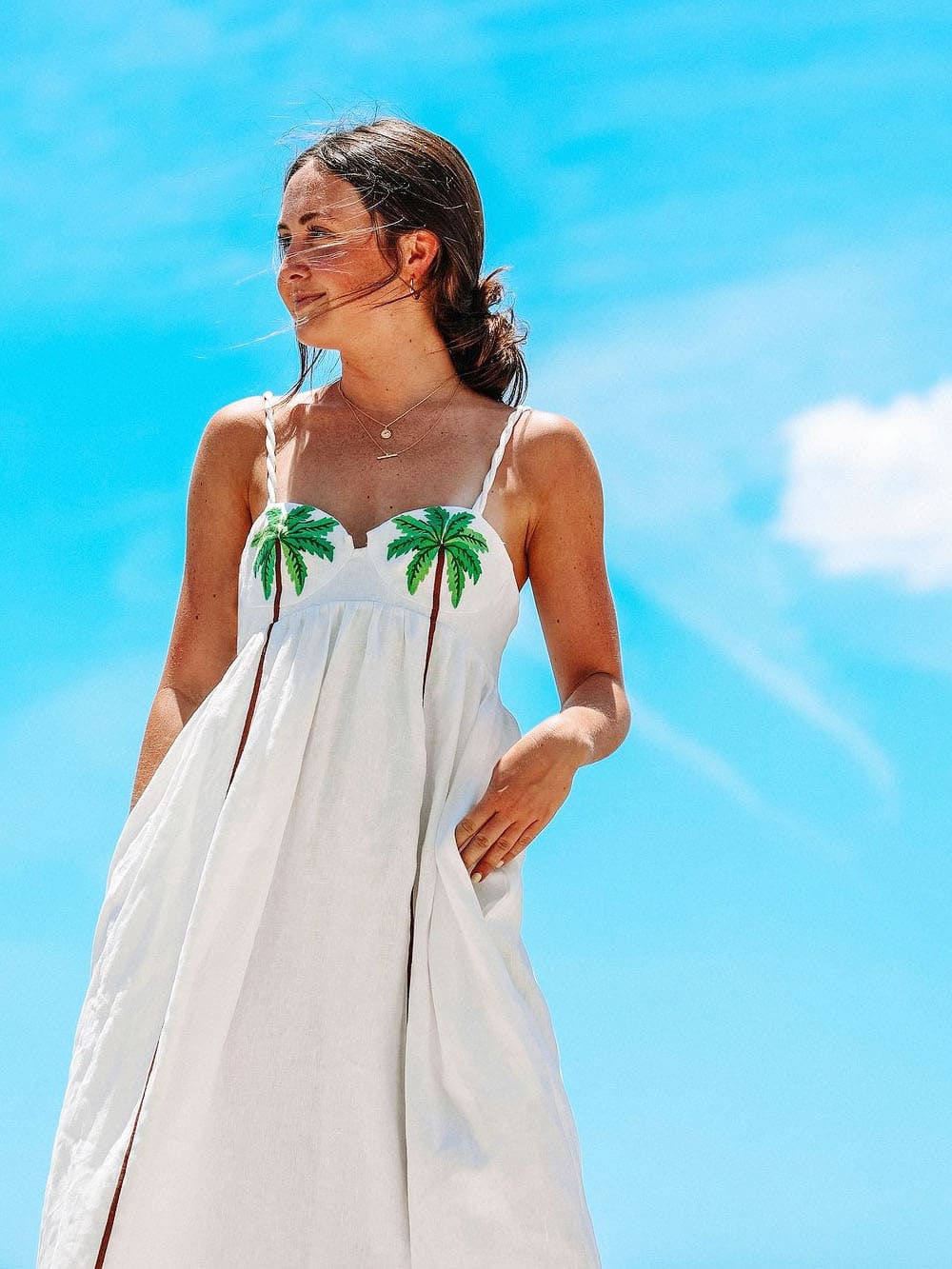 Joan - Pretty Palm Maxi Dress