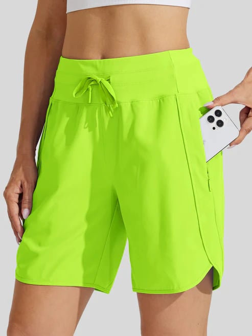 Tyrelle - Dames sportshort met hoge taille en trekkoord