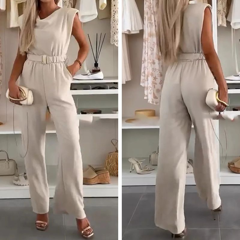 Loxellea - Dames Jumpsuit Vloeiend Met Gedefinieerde Taille Elegante Dagelijks Gebruik