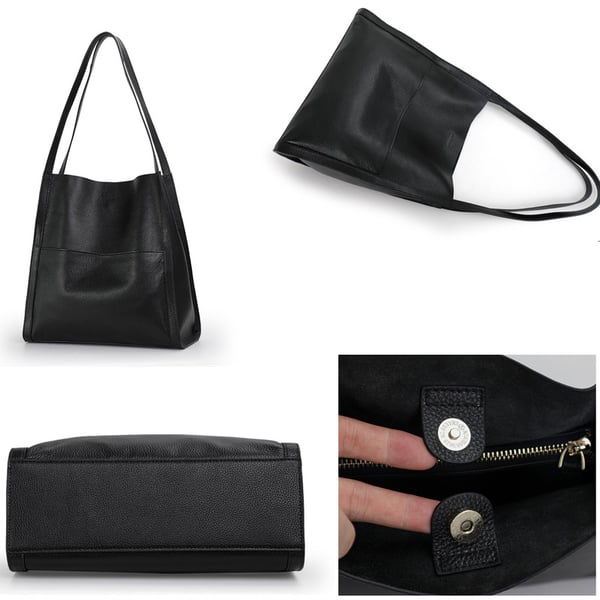 Corinne - Elegante en ruime leren schoudertas