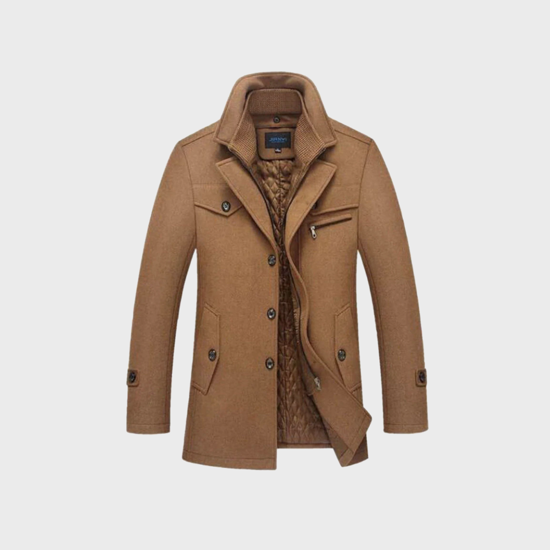 Aaron - Klassieke Wol Peacoat