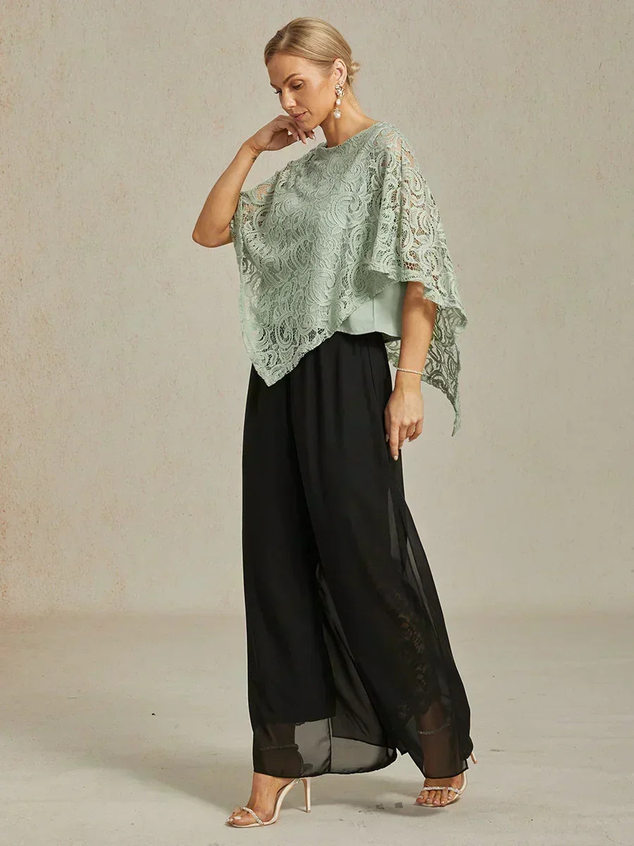 Marilivra - Rechte Broek met Chiffon Split