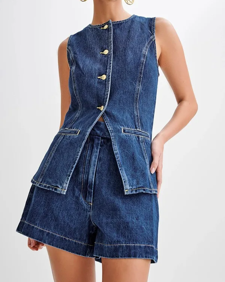 Jasmine - Tweedelige Denim Set