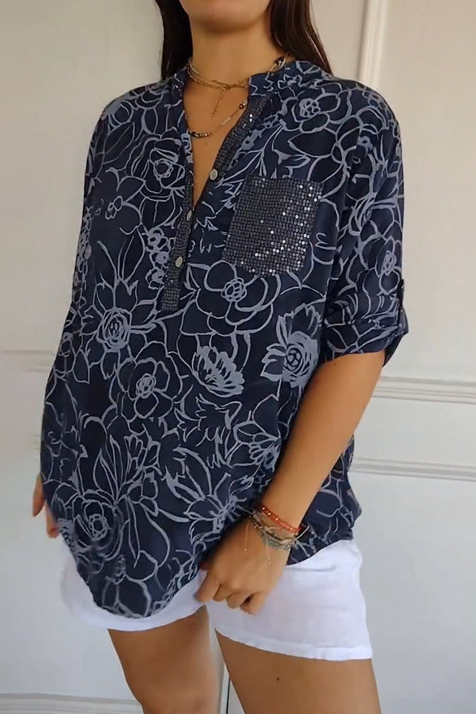 Wilhelmina - Damesblouse in florale kant