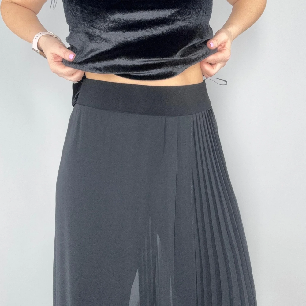 Helissavine - Culotte Broek Met Transparante Lagen En Plooien