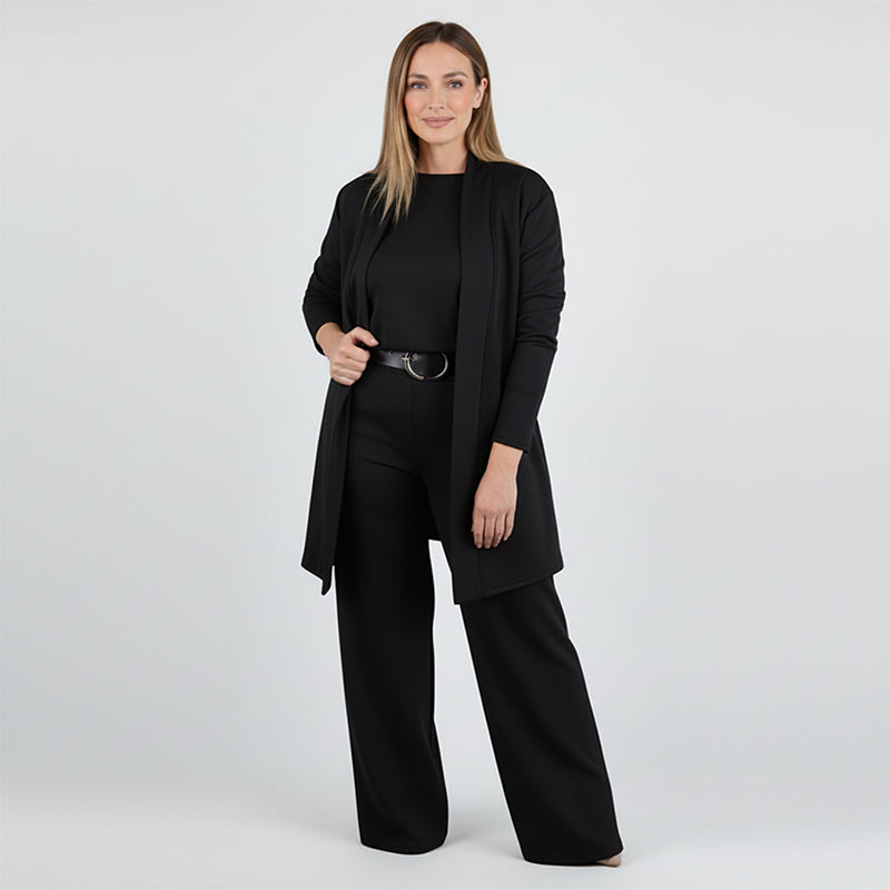Edda - Dames driedelige set met elegante lange cardigan