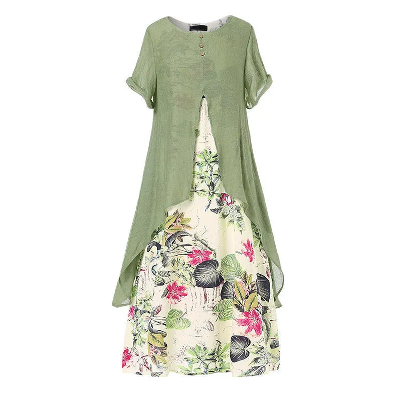 Katelijne - Vrouwen jurk met bloemenprint