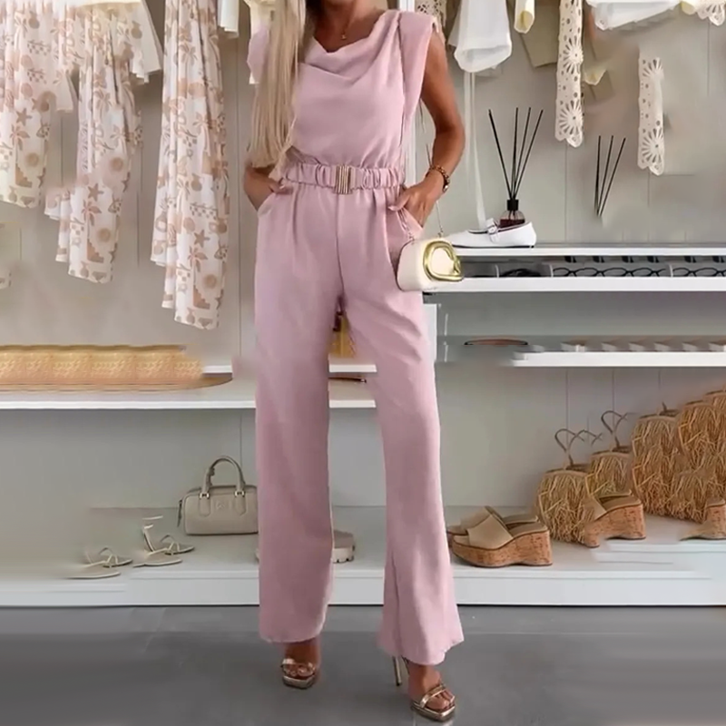 Loxellea - Dames Jumpsuit Vloeiend Met Gedefinieerde Taille Elegante Dagelijks Gebruik