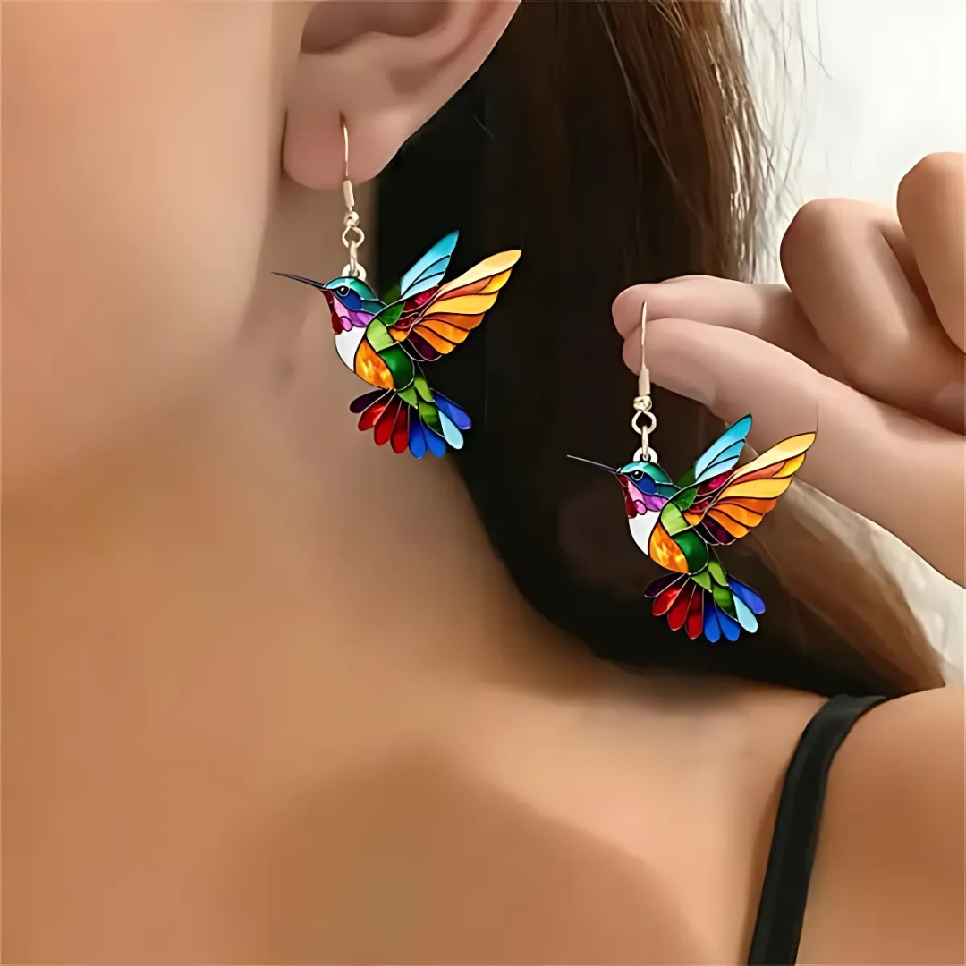 Helirianne - Elegante Hummingbird Ketting en Oorbellen