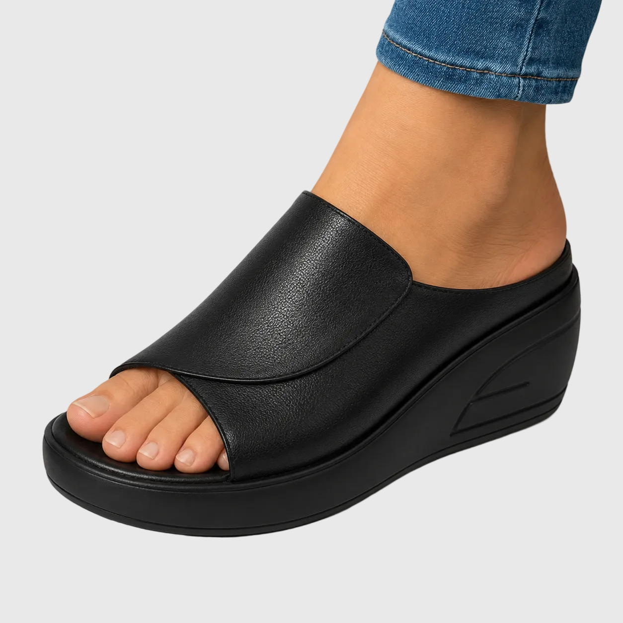 Yolande - Dames instap wedges van PU