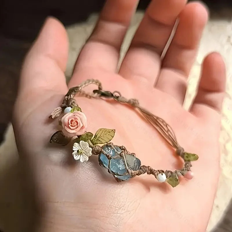 Elyssavine - Boheemse Armband Bloem & Kristal
